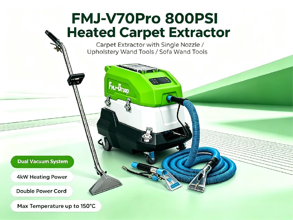 FMJ-V70Pro 230V 70KPA 800PSI steam carpet extractor package