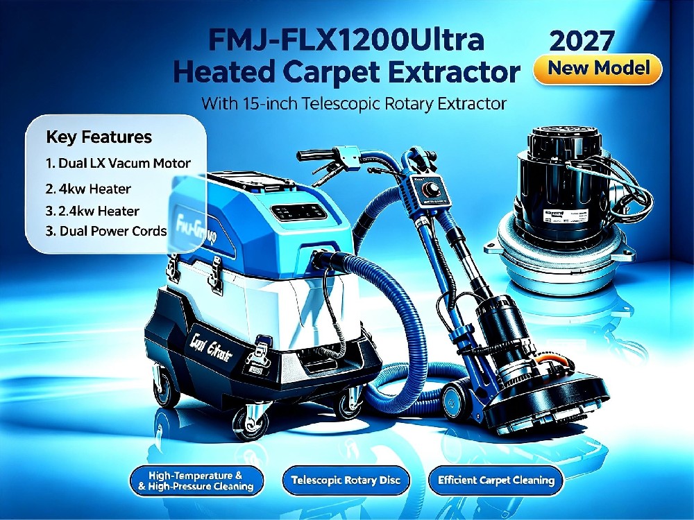 FMJ-FLX1200Ultra 230V 1200PSI Rotary carpet extractor package